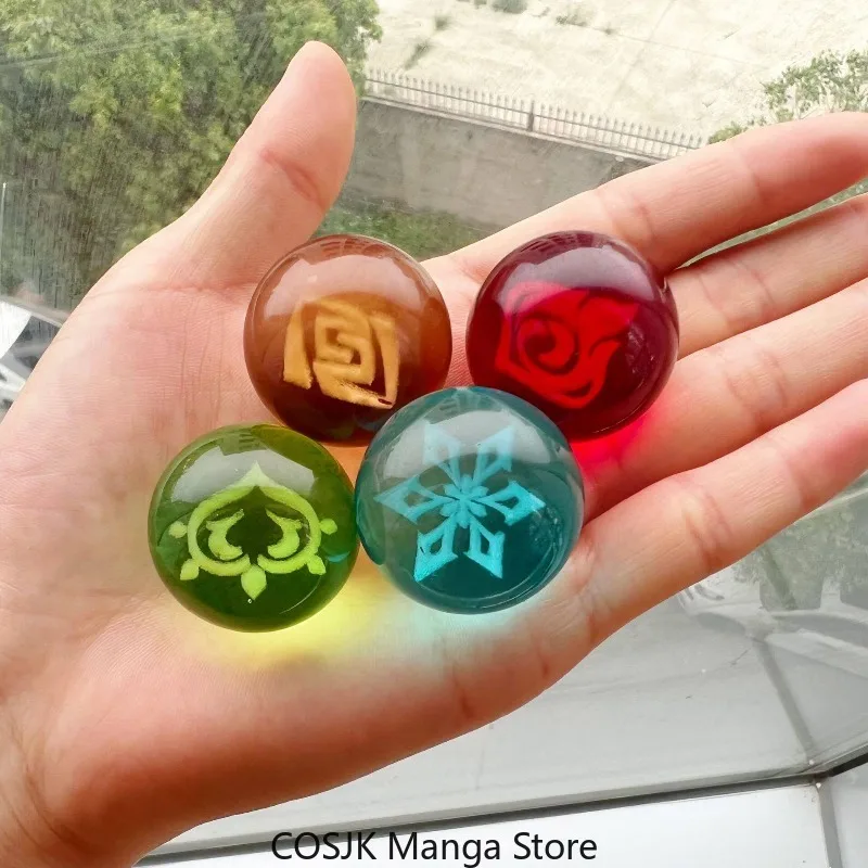 Lighting Decoration Ideas - ゲーム「原神」の元素をモチーフにしたガラス球型ナイトライト。寝室の装飾、卓上やヘッドボードの飾りとして、また、アニメーションの雰囲気を演出する部屋用の照明としても最適。