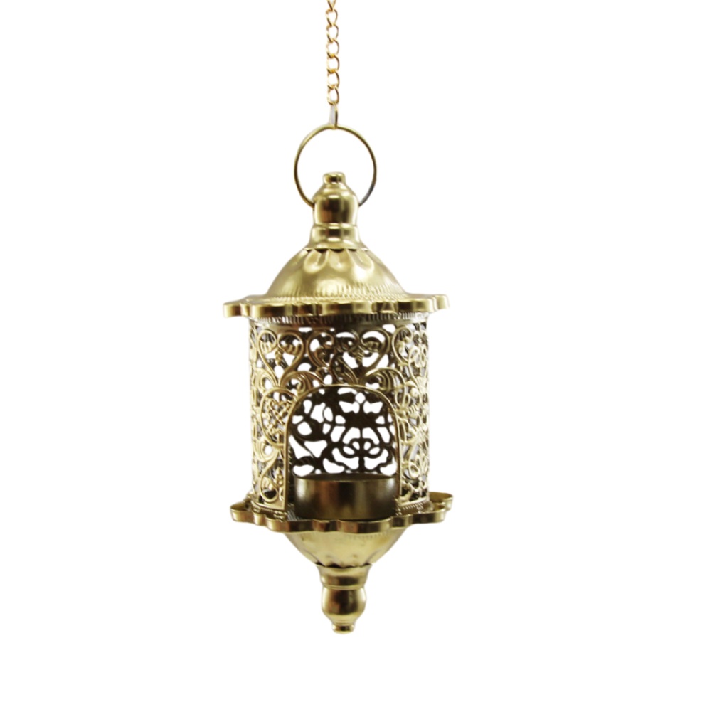 Decor Timeless Lighting - 屋内・屋外で使用できる、装飾的な切り抜き模様が施された、時代を超越したモロッコ風の鳥かご型キャンドルホルダー。