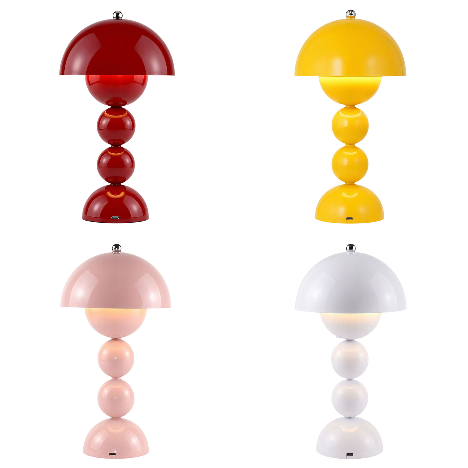 Lighting Decor Bedroom - ヴィンテージ風のきのこ型テーブルランプ。USB接続で、3段階の色温度調整が可能。暖色、自然色、白色の光を提供し、寝室やデスク、ナイトライトとして最適。インテリアとしても活用できます。