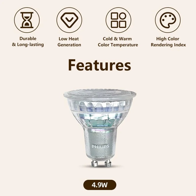 フィリップス LED GU10 PAR16 エッセンシャルラ - Philips Bulb Led Classic のレビューと価格